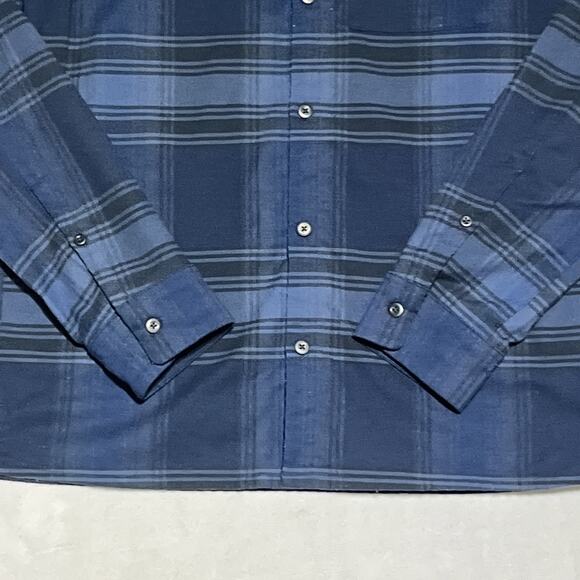 Lululemon Masons Peak Flannel Shirt Mens Small Plaid Blue Button Up Casual - Picture 4 of 14